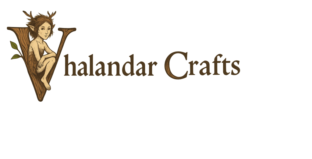 Logo NIEUW - banner website Logo Vhalandar Crafts – handmade fantasy miniatures, figurines and creatures